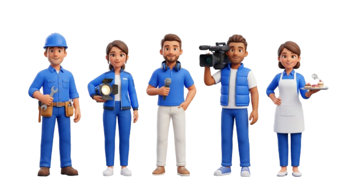 Professionnels de la location de matériel — BTP, photographie, événementiel, vidéo, traiteur